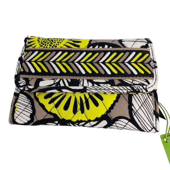 Vera Bradley Euro Wallet in Citron 5.5" x 4" New - Picture 4 of 9
